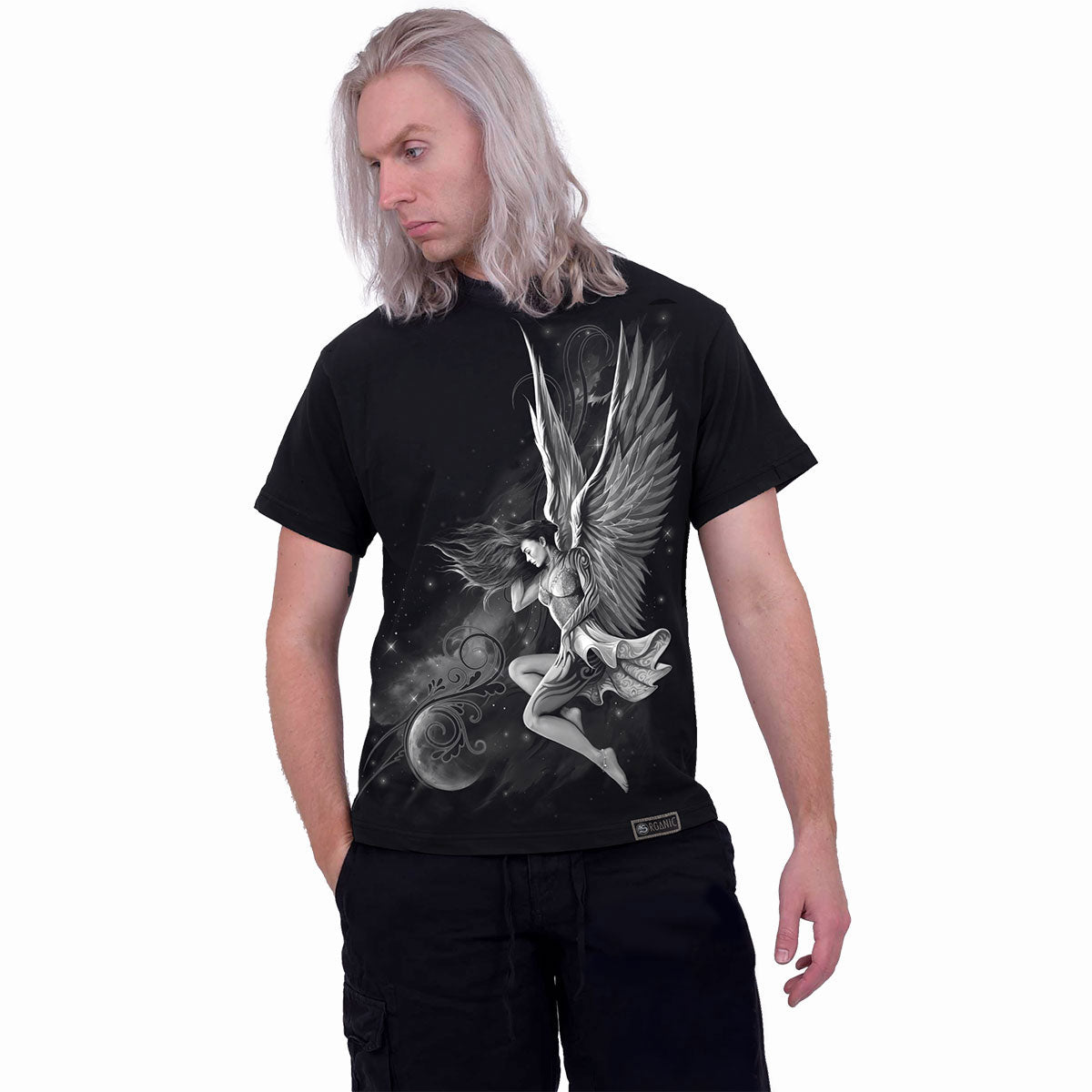 Spiral Unisex Organic T-Shirt: Lucid Dreams (Black) (Back Print)