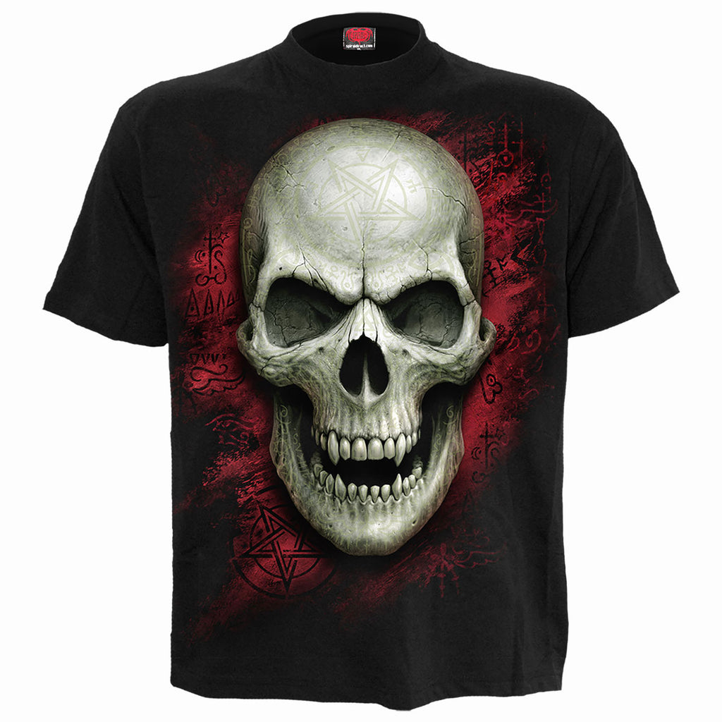 Spiral Unisex T-Shirt: Gothic Runes Glow in the Dark (Black)