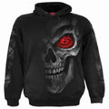 Spiral Unisex Pullover Hoodie: Death Stare (Black) (Back & Sleeve Print)