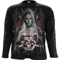 Spiral Unisex Long Sleeve T-Shirt: High Priestess (Black) (Back & Sleeve Print)