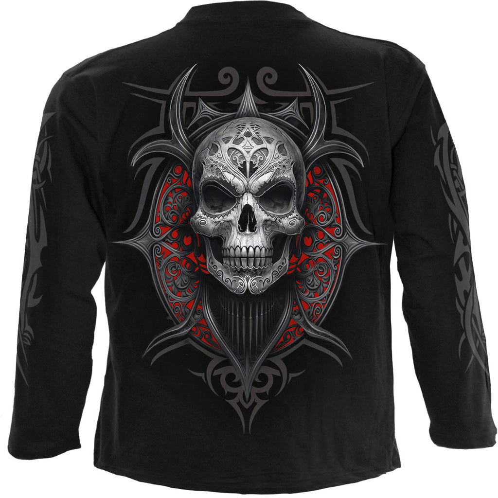 Spiral Unisex Long Sleeve T-Shirt: High Priestess (Black) (Back & Sleeve Print)