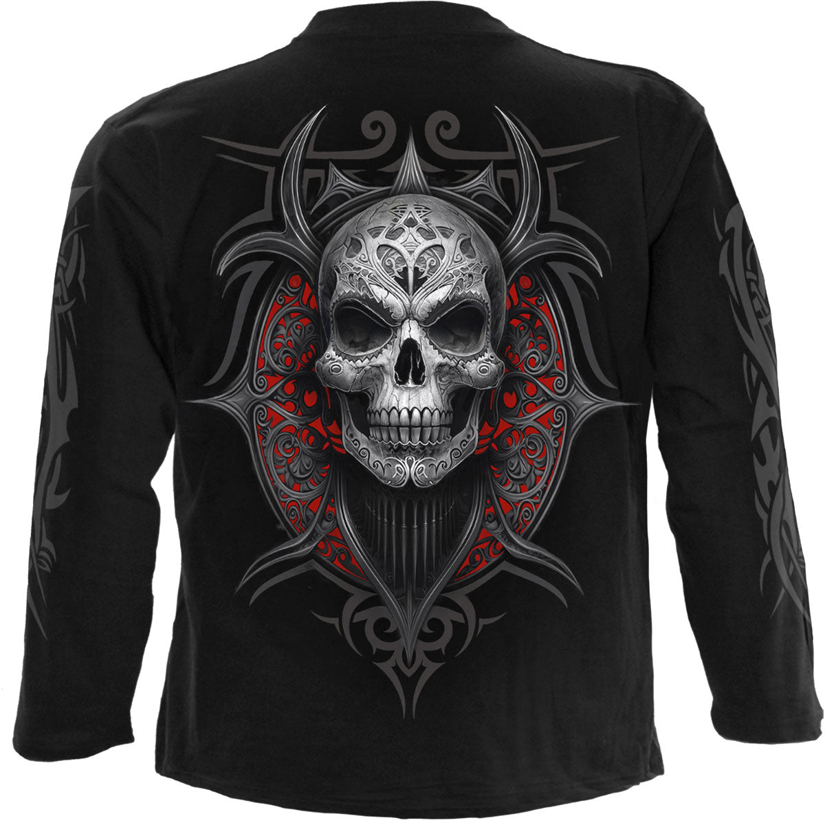 Spiral Unisex Long Sleeve T-Shirt: High Priestess (Black) (Back & Sleeve Print)