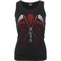 Spiral Ladies Razor Back Vest T-Shirt: Reaperess (Black)