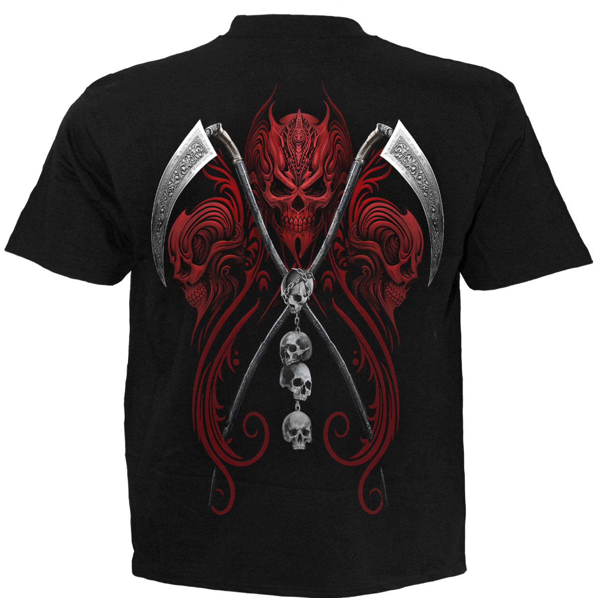Spiral Unisex T-Shirt: Reaperess (Black) (Back Print)