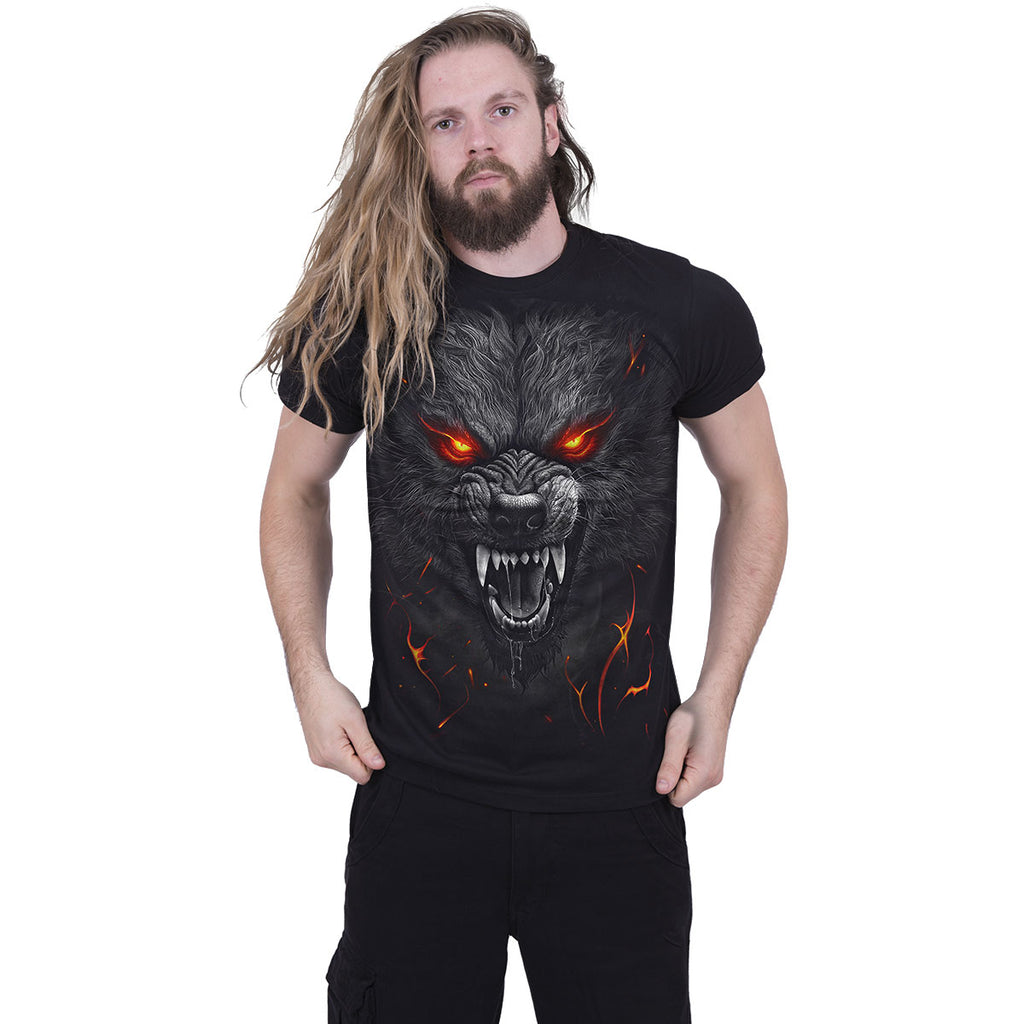 Spiral Unisex T-Shirt: Darkest Fear (Black) (Back Print)