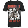 101 Dalmatians Unisex T-Shirt: Cruella Homage (Black)