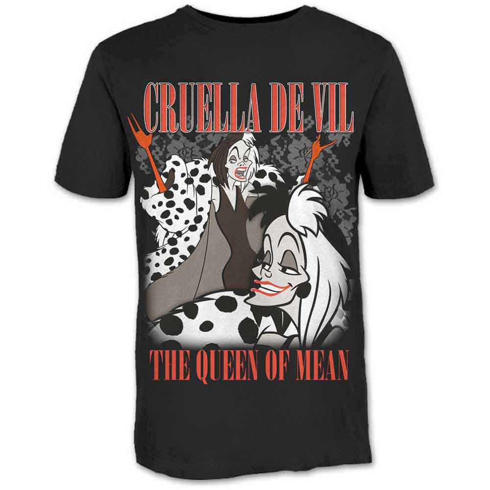 101 Dalmatians Unisex T-Shirt: Cruella Homage (Black)