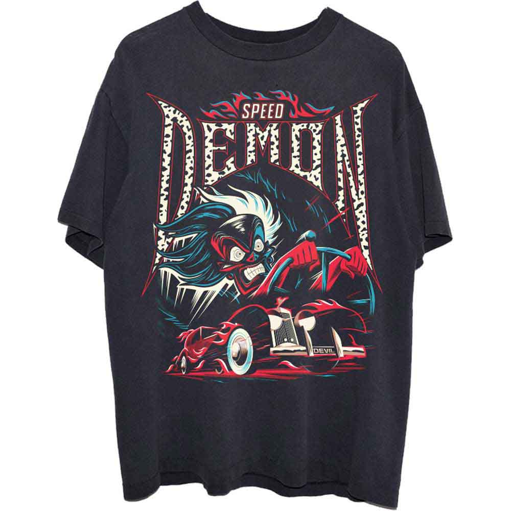 101 Dalmatians Unisex T-Shirt: Cruella Speed Demon (Black)