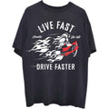 101 Dalmatians Unisex T-Shirt: Cruella Live Faster (Black)