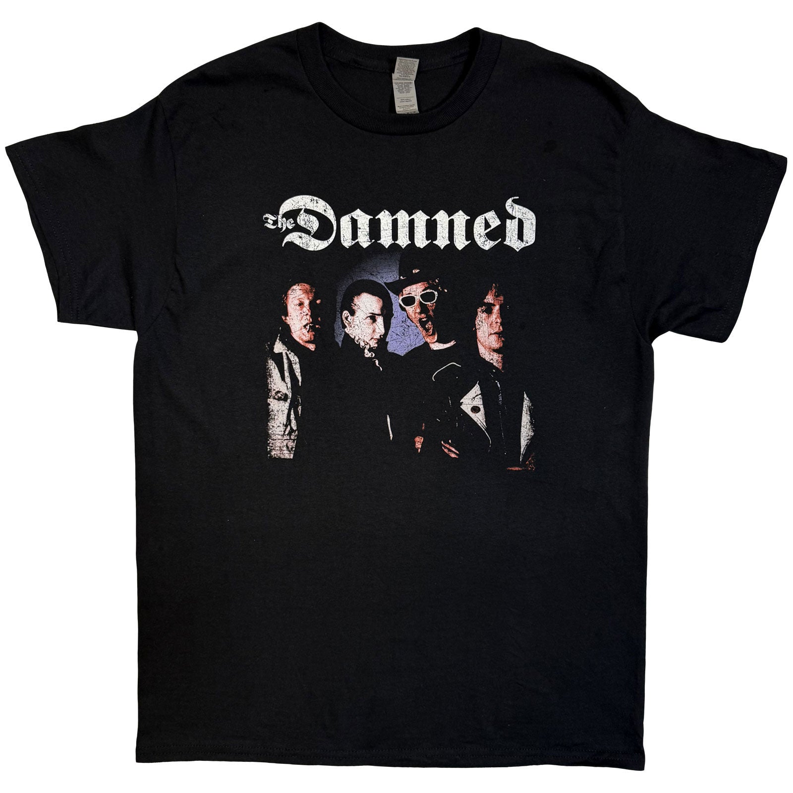 The Damned Unisex T-Shirt: Photo EU Tour Summer 24 (Black) (Back Print) (Ex-Tour)