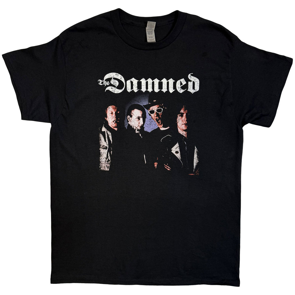 The Damned Unisex T-Shirt: Photo EU Tour Summer 24 (Black) (Back Print) (Ex-Tour)