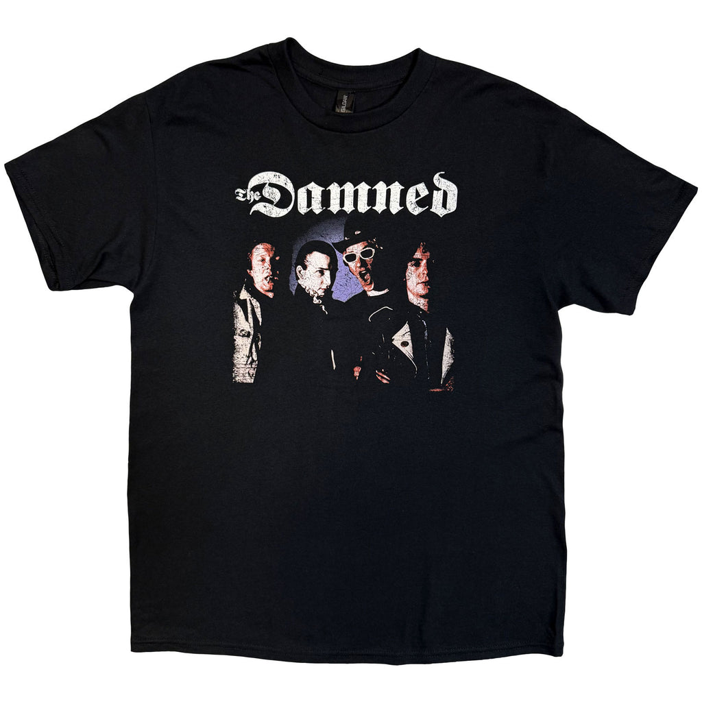 The Damned Unisex T-Shirt: Photo UK & EU Tour 24 (Black) (Back Print) (Ex-Tour)