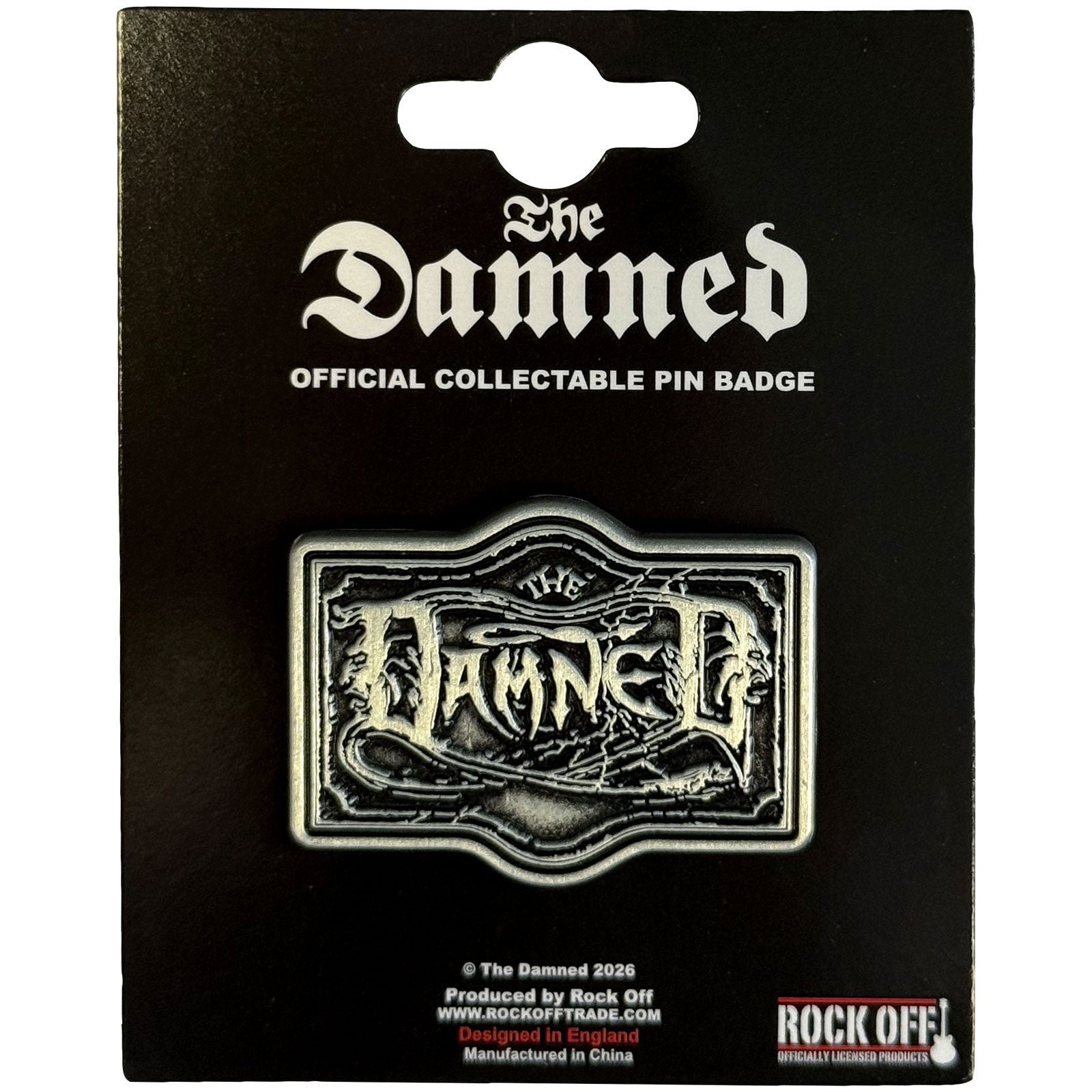The Damned Pin Badge: The Black Album Logo