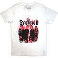 The Damned Unisex T-Shirt: Repeat Logo Photo (White)