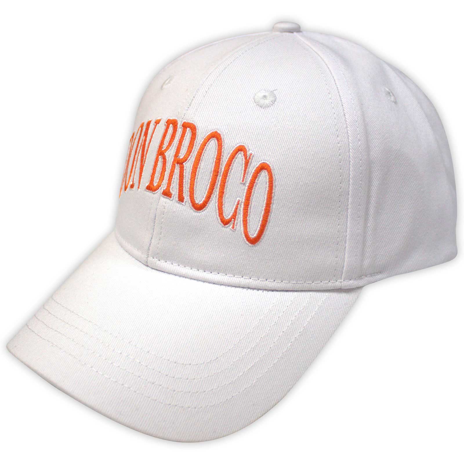 Don Broco Unisex Baseball Cap: Orange Logo (White)