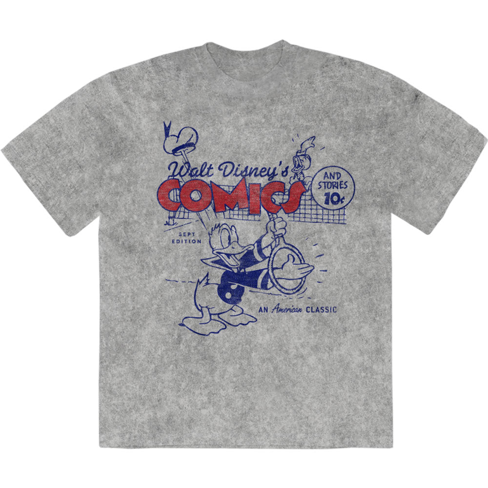 Disney Unisex Stone Wash T-Shirt: Donald An American Classic (Grey)