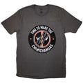 Marvel Comics Unisex T-Shirt: Deadpool Chimichanga (Charcoal Grey)
