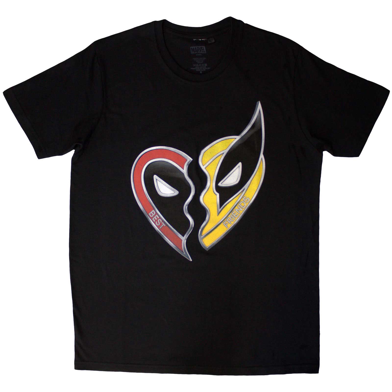 Marvel Comics Unisex T-Shirt: Deadpool Best Friends (Black)