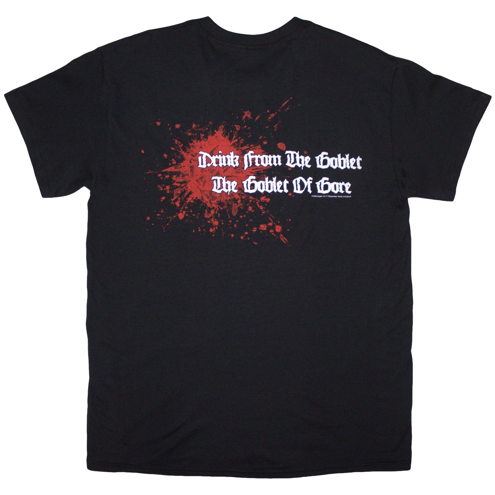 Death Unisex T-Shirt: Scream Bloody Gore (Black) (Back Print)