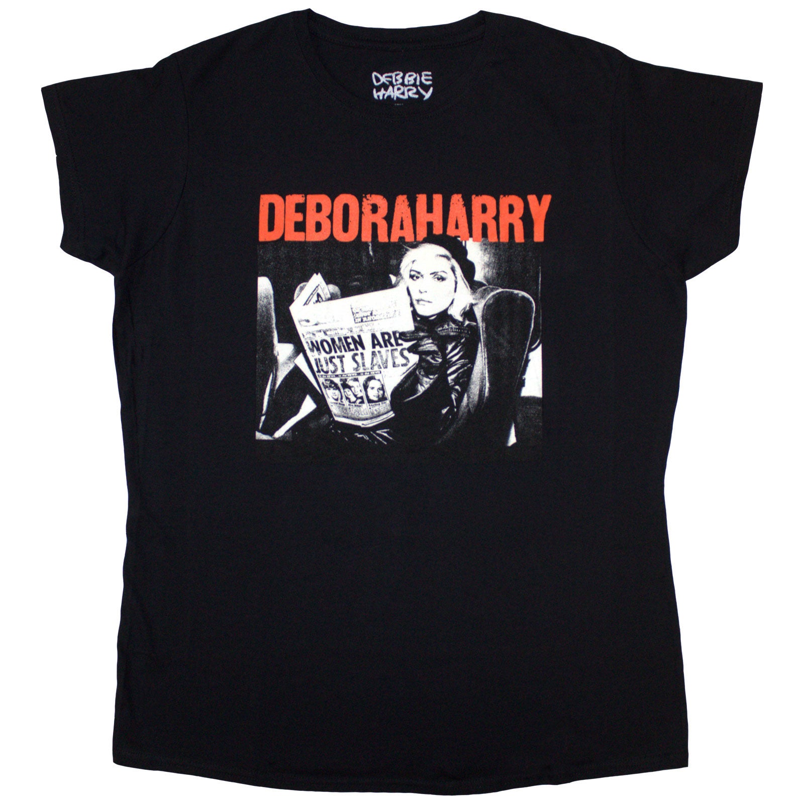 Debbie Harry Ladies T-Shirt: Women Are Just Slaves (Black)