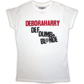 Debbie Harry Ladies T-Shirt: Def, Dumb & Blonde (White)