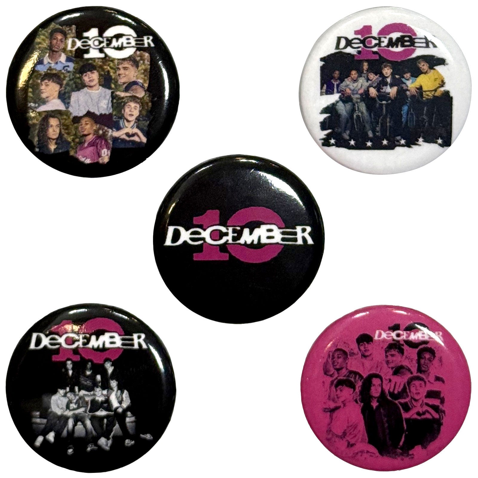 December 10. Button Badge Pack: Group 5 Pack