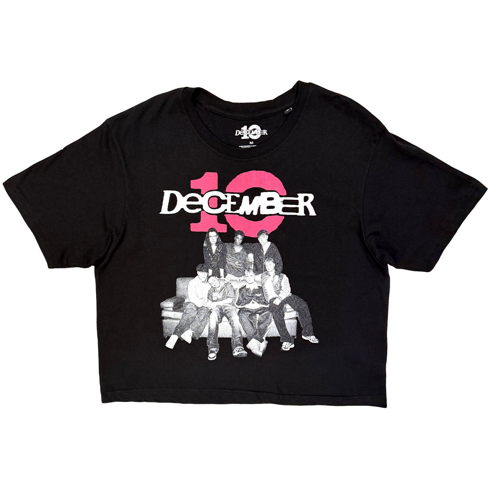 December 10. Ladies Crop Top: Couch (Black)