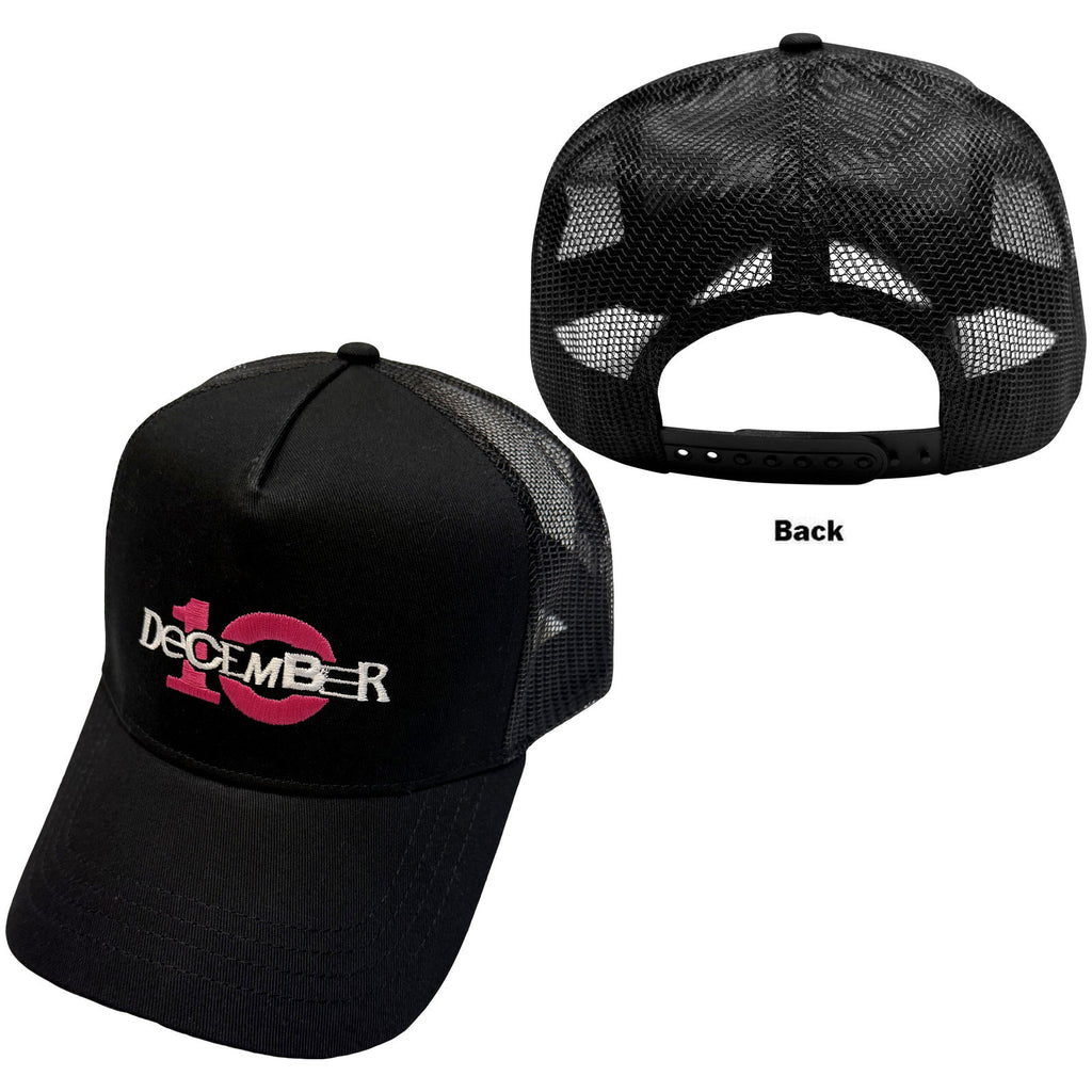 December 10. Unisex Mesh Back Cap: Logo (Black)