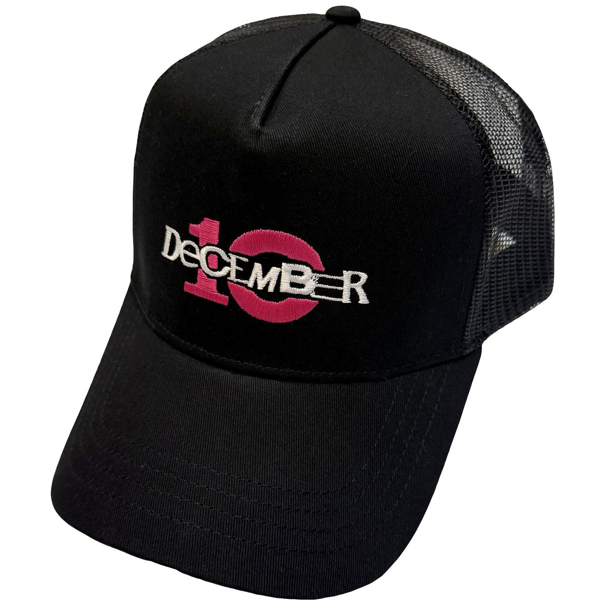 December 10. Unisex Mesh Back Cap: Logo (Black)