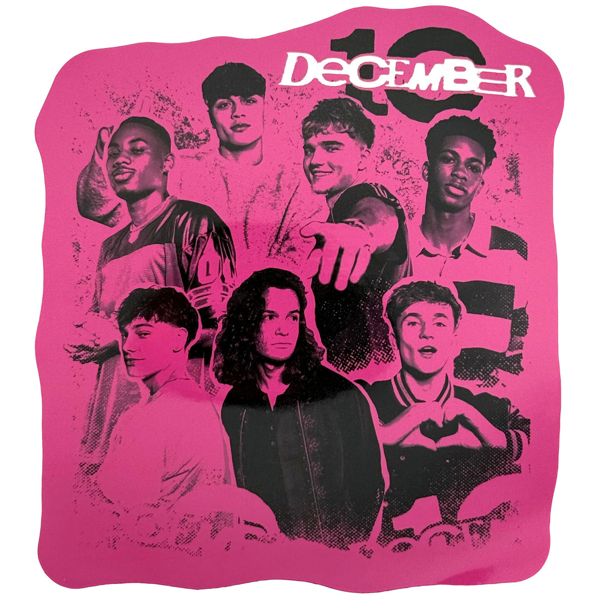 December 10. Sticker: Montage Faces Pink