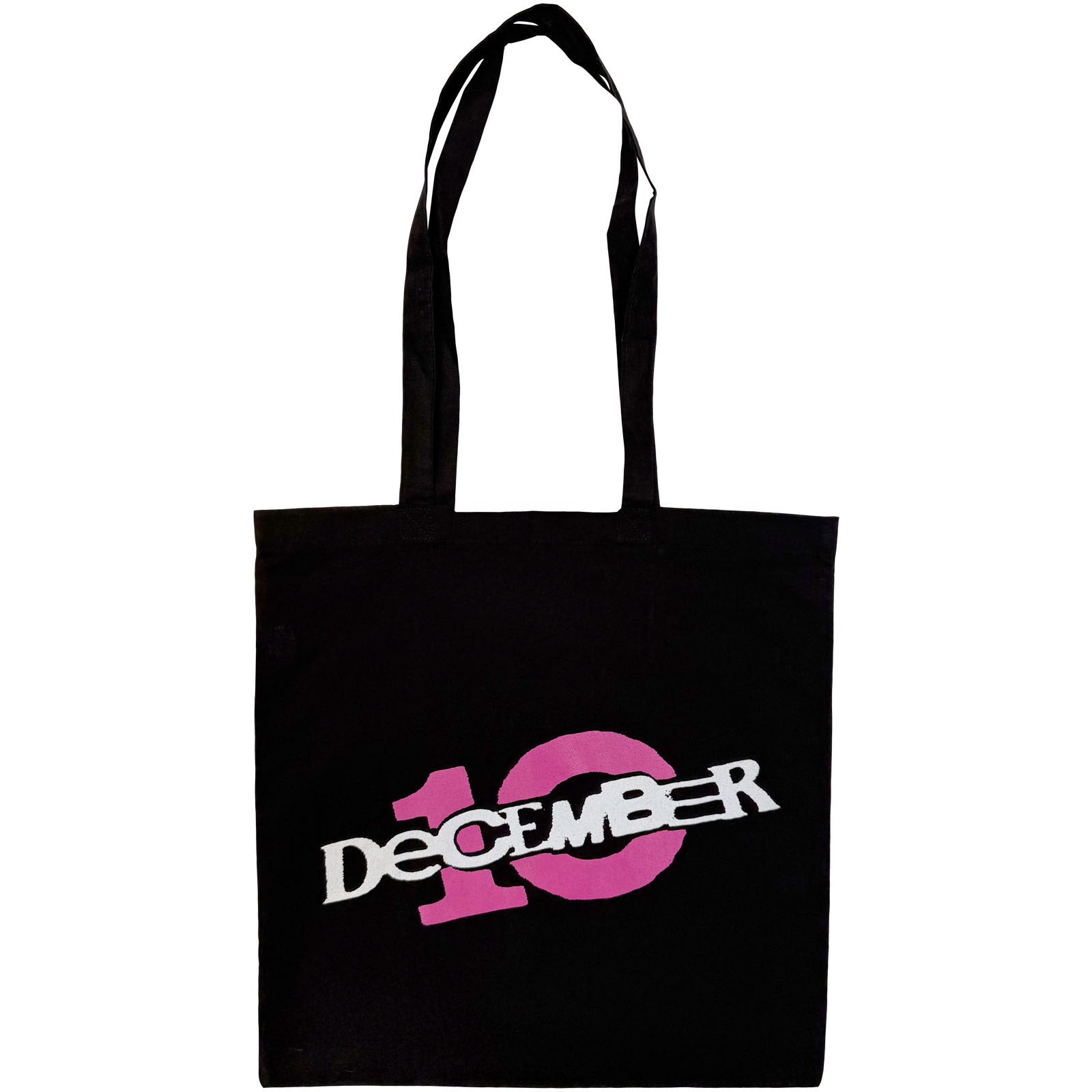 December 10. Cotton Tote Bag: Logo (Black)