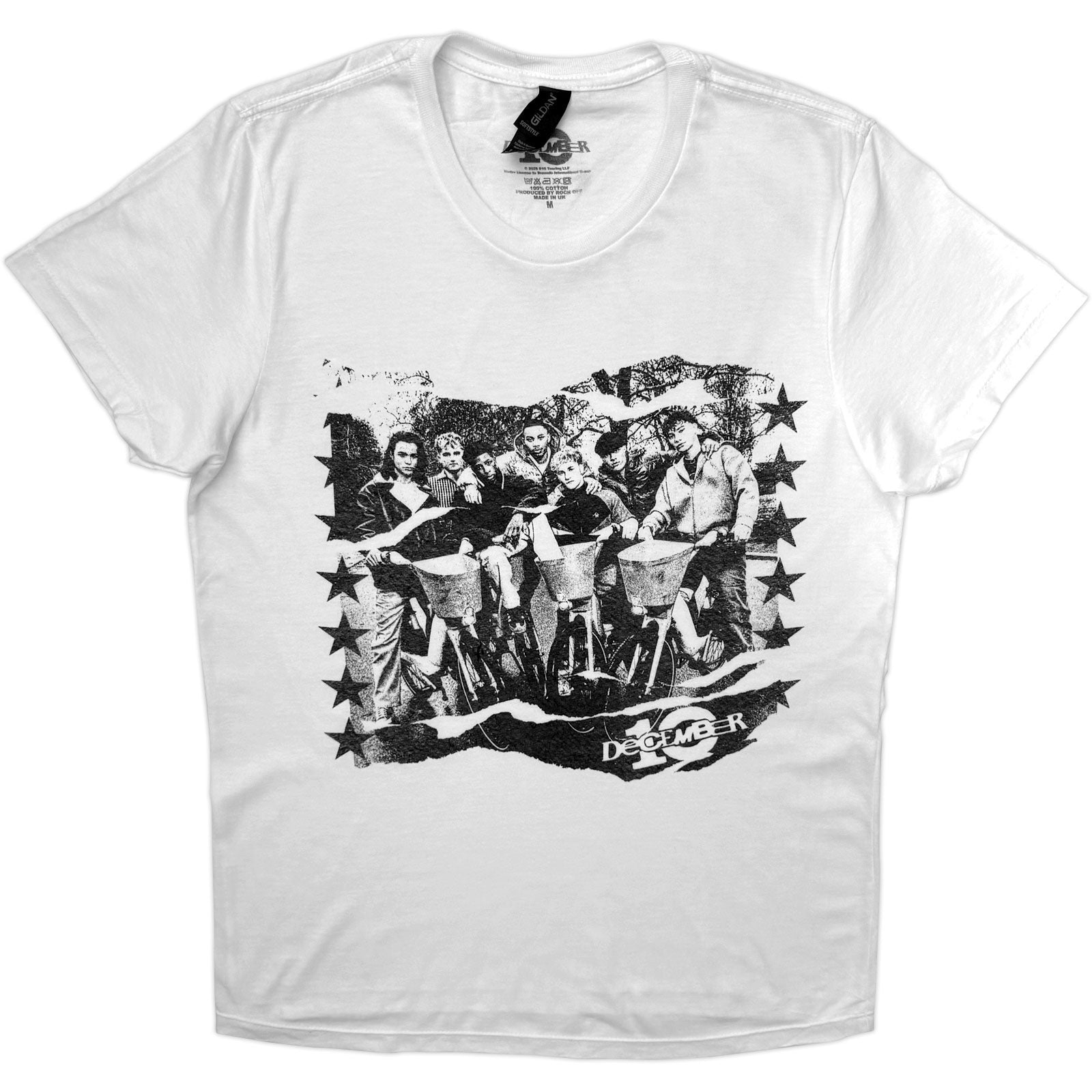 December 10. Ladies T-Shirt: Star Border (White)