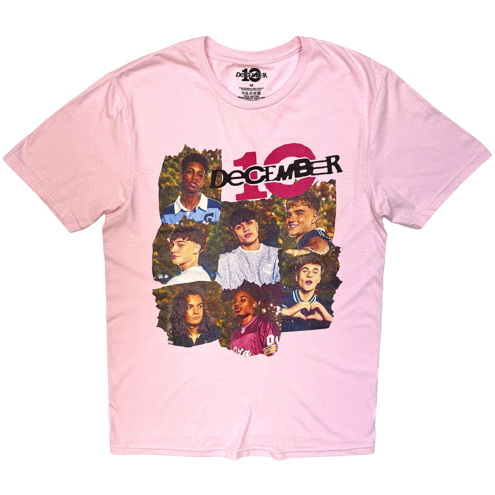 December 10. Ladies T-Shirt: Ripped Frame Colour (Light Pink)