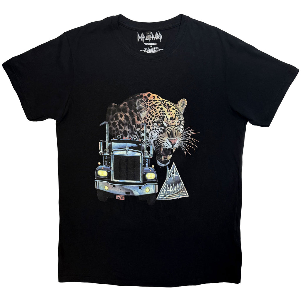 Def Leppard Unisex Premium Carbon T-Shirt: Truck (Black)