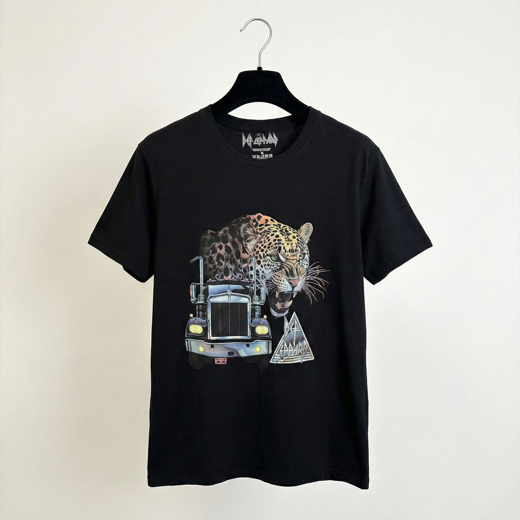 Def Leppard Unisex Premium Carbon T-Shirt: Truck (Black)