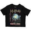 Def Leppard Ladies Crop Top: Tokyo (Black)
