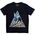 Def Leppard Unisex T-Shirt: Triangle Logo (Navy Blue)