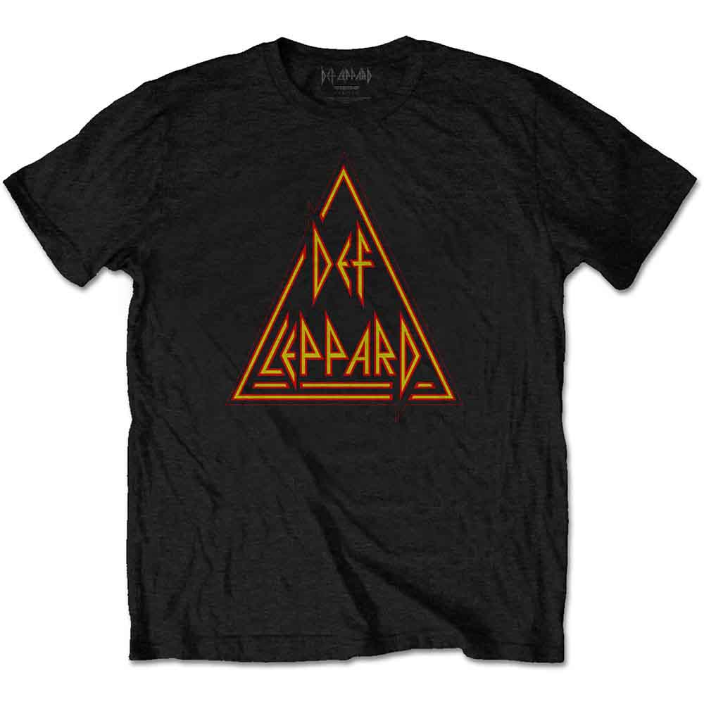 Def Leppard Unisex T-Shirt: Classic Triangle (Black)