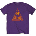 Def Leppard Unisex T-Shirt: Classic Triangle Logo (Purple)