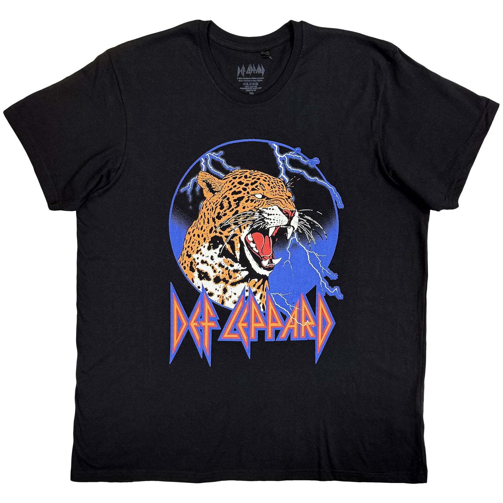 Def Leppard Unisex T-Shirt: Lightning Leopard (Black)