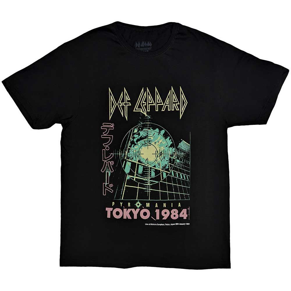 Def Leppard Unisex T-Shirt: Tokyo (Black)