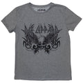 Def Leppard Ladies T-Shirt: Tribal Skull (Grey)