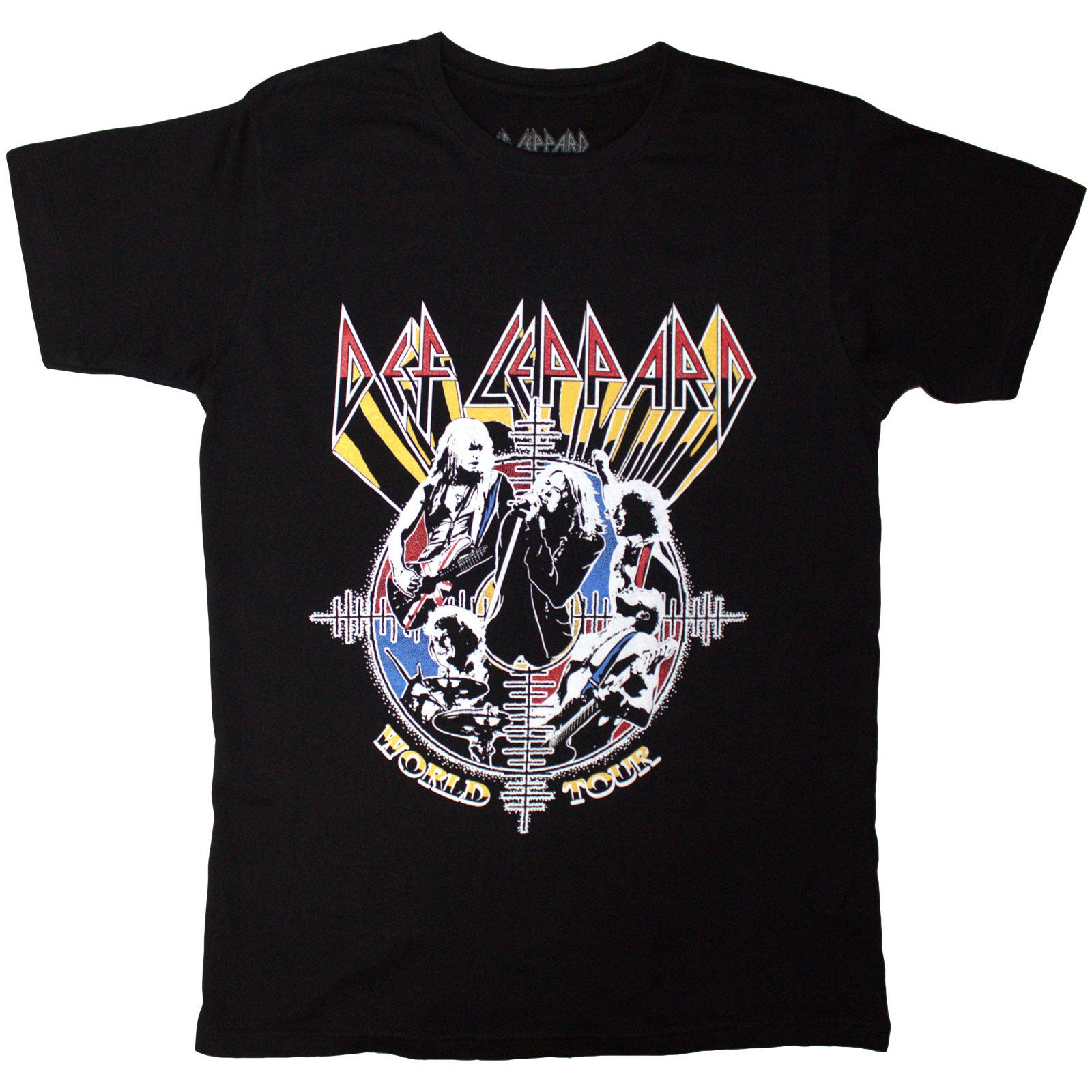 Def Leppard Unisex T-Shirt: World Tour (Black)