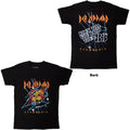 Def Leppard Unisex T-Shirt: Rock Till You Drop (Black) (Back Print)