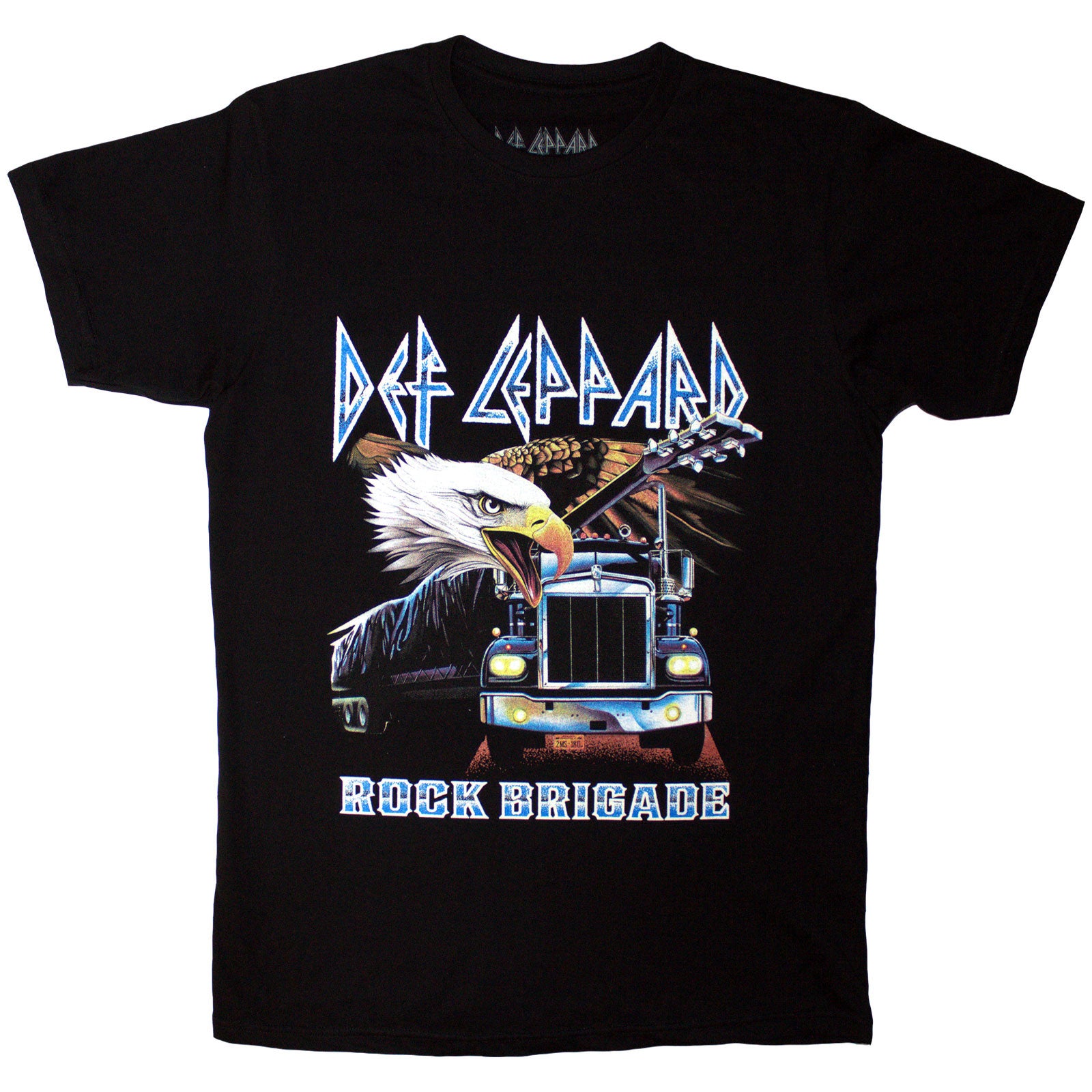 Def Leppard Unisex T-Shirt: Rock Brigade Truck (Black)