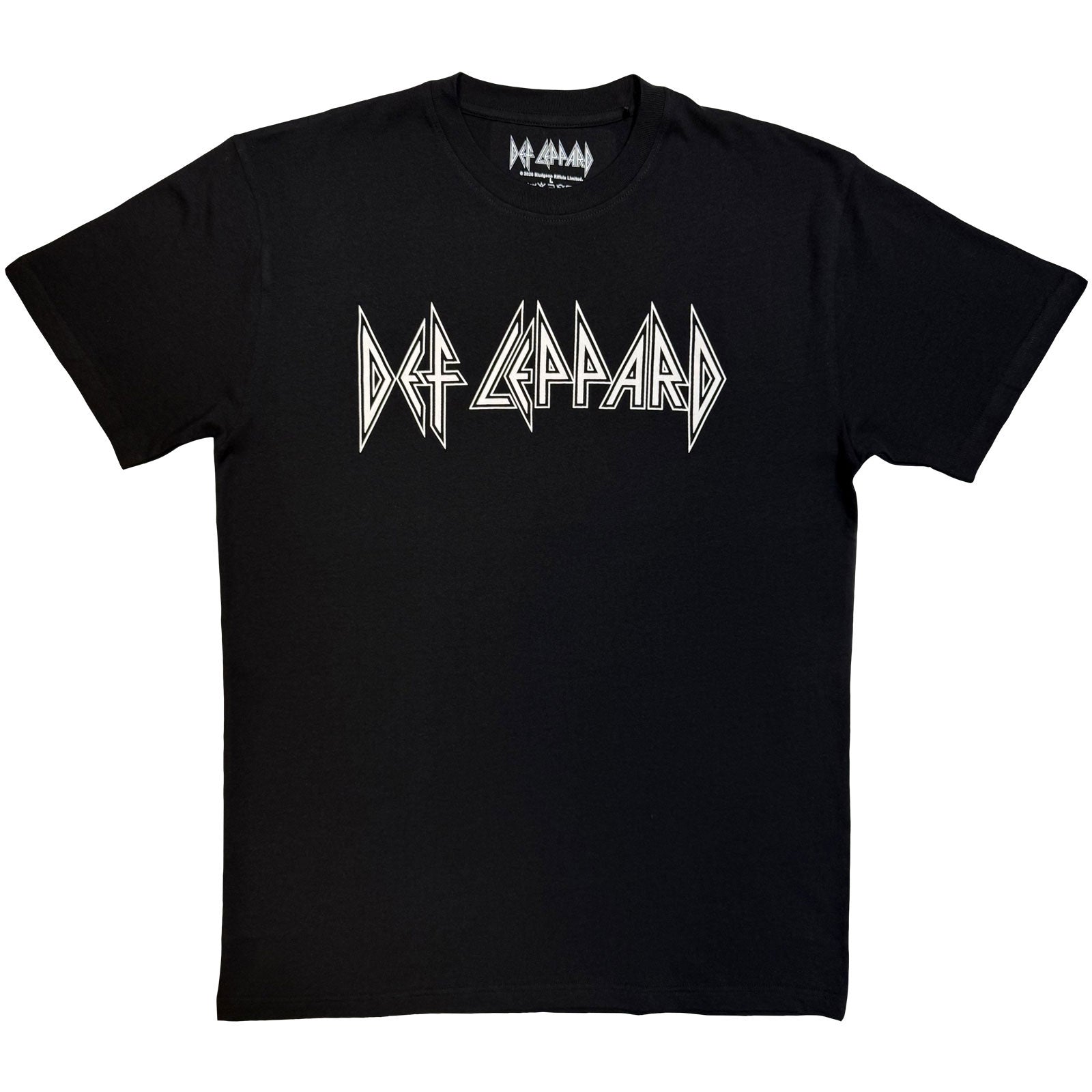 Def Leppard Unisex T-Shirt: Logo Mono (Black)