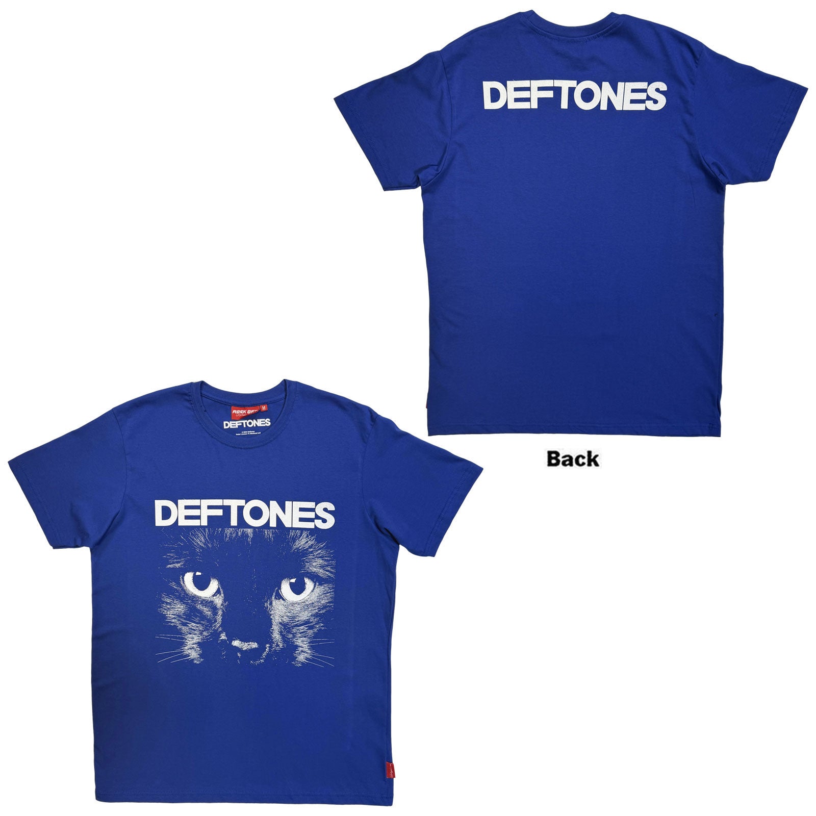 Deftones Unisex Unplugged T-Shirt: Sphynx (Blue) (Back Print)