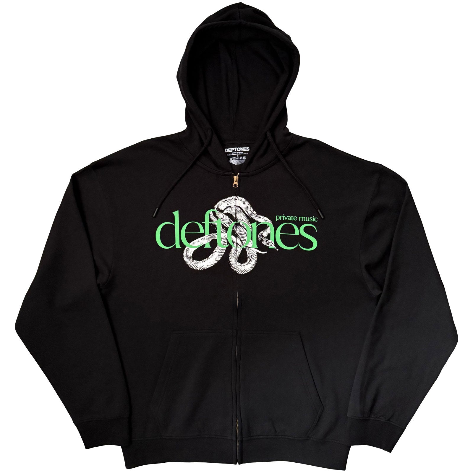 Deftones Unisex Zipped Hoodie: Private Music (Black)