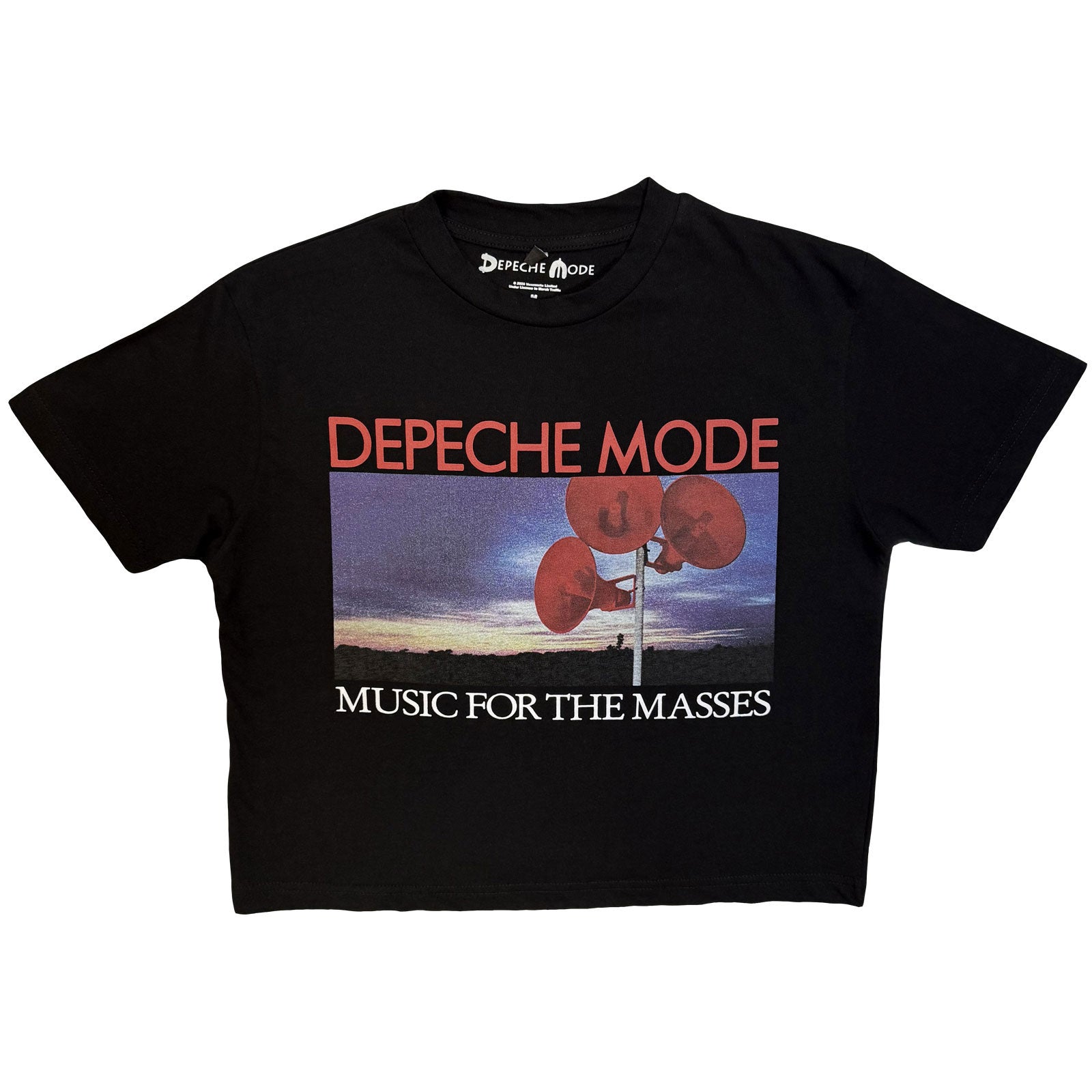 Depeche Mode Ladies Crop Top: Music For The Masses (Black)