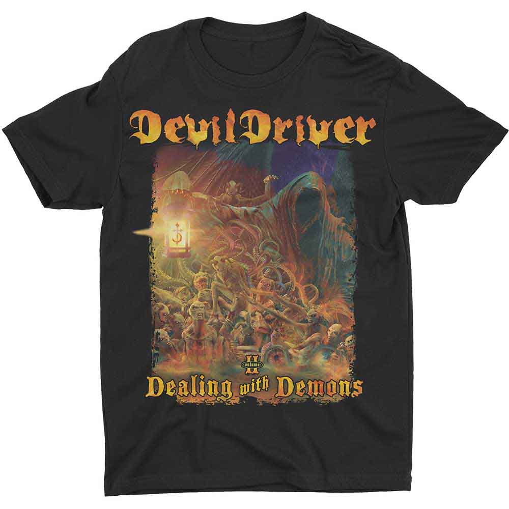 DevilDriver Unisex T-Shirt: Borrowed (Black) (Back Print)